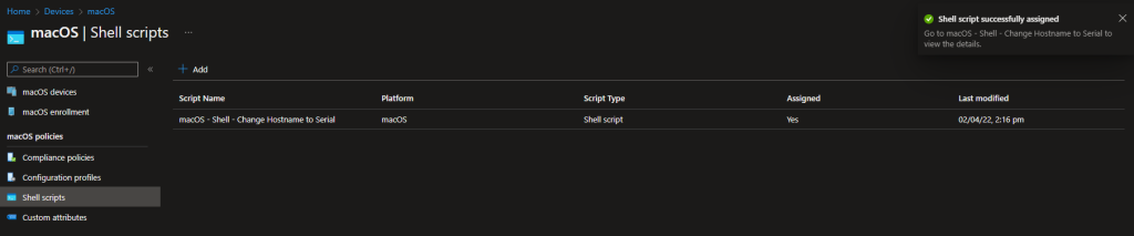 Select deployment group for script